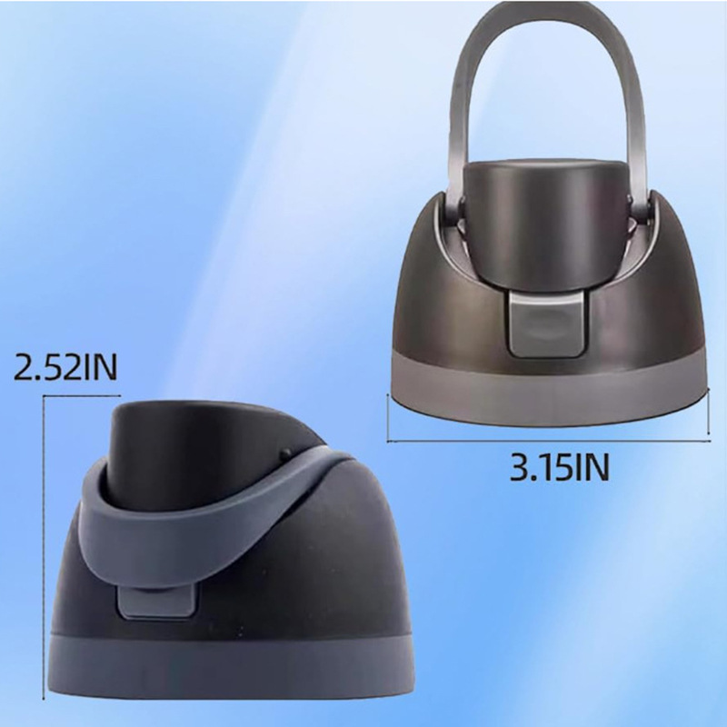 세련된 더블 드링크 컵 뚜껑 블랙
