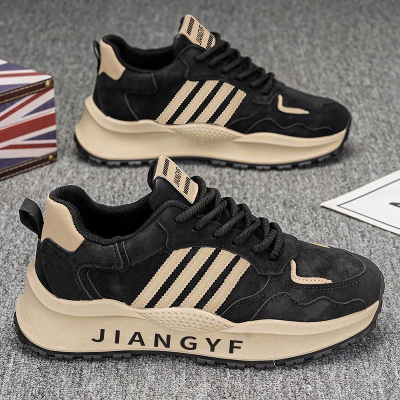 Новые мужские кроссовки 2025 года, универсальные для всех сезонов, модные, на толстой подошве, легкие, удобные, в стиле «dad shoes», повседневные, спортивные, для бега, трендовые.