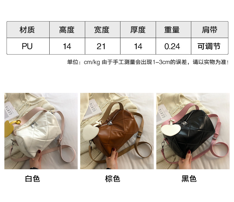 Fashion Texture Handbag 2021 New Niche Rhomboid Pillow Bag Messenger Bag display picture 22