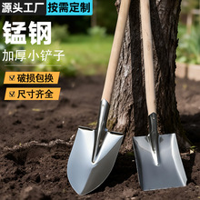 锰钢铲子铁锹园艺铁铲园林工具种植栽花种菜挖沙赶海挖土花铲厂家
