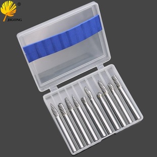 Tungsten steel carbide rotary file 6mm shank 6x 6 electric grinding accessories tungsten steel grinding head double grain milling cutter wholesale