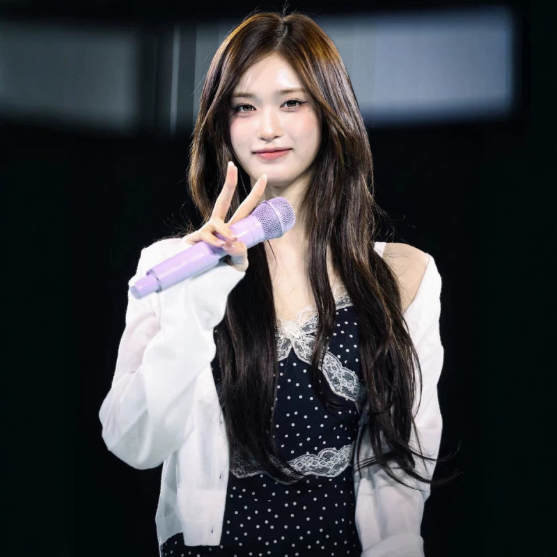 Fan Sun·Xh 2026 Spring New Korean Dongdaemun Lee Rui Same Style Eight-Piece Lace Polka Dot Dress Strap Dress