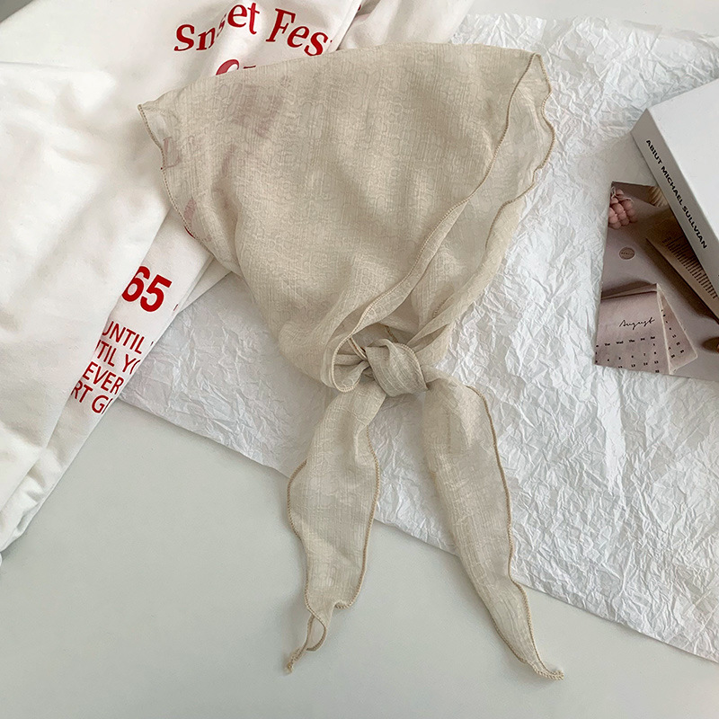 Bufanda de seda de alta calidad nueva bufanda pequeña lisa bufanda fina de todo fósforo literaria bufanda en la cabeza multiusos cinturón de la bufanda en forma de diamante