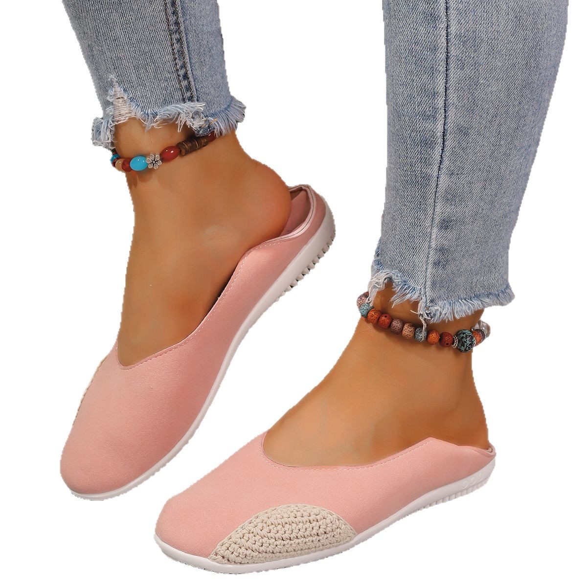 Women's Colour-block Ballet Flats Comfortable Spring Footwear_voghion.com
