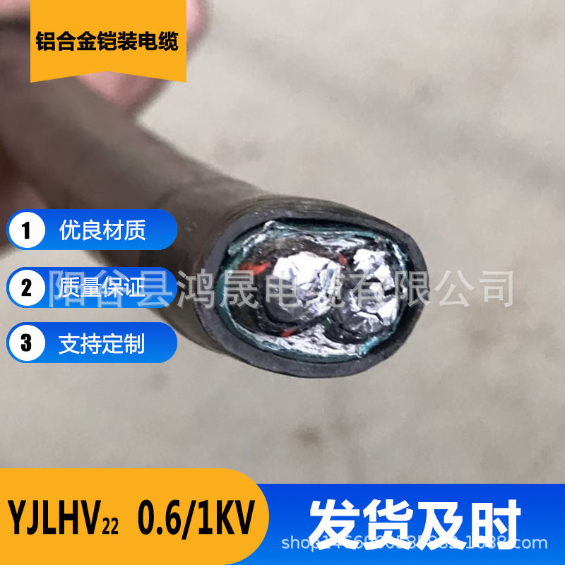 YJLHV22铠装铝合金电力电缆线 2芯*10/25/35/150平方优惠销售TC90