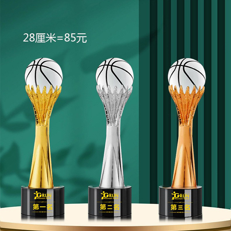 Baloncesto Crystal Sports Trofeos MVP Campeones Ganadores de tres partidos Premios Juegos deportivos escolares Conmemorativos