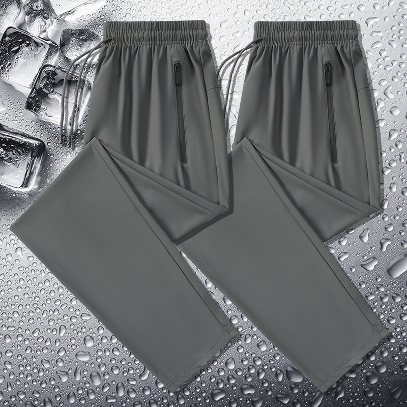 Men's summer thin silk elastic sports comfortable breathable quick…