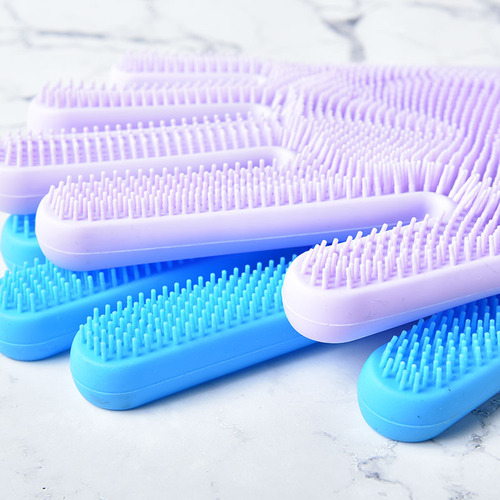 Kitchen dishwashing pet cleaning artifact waterproof housework gloves thickened magic gloves silicone dishwashing gloves anti-scalding