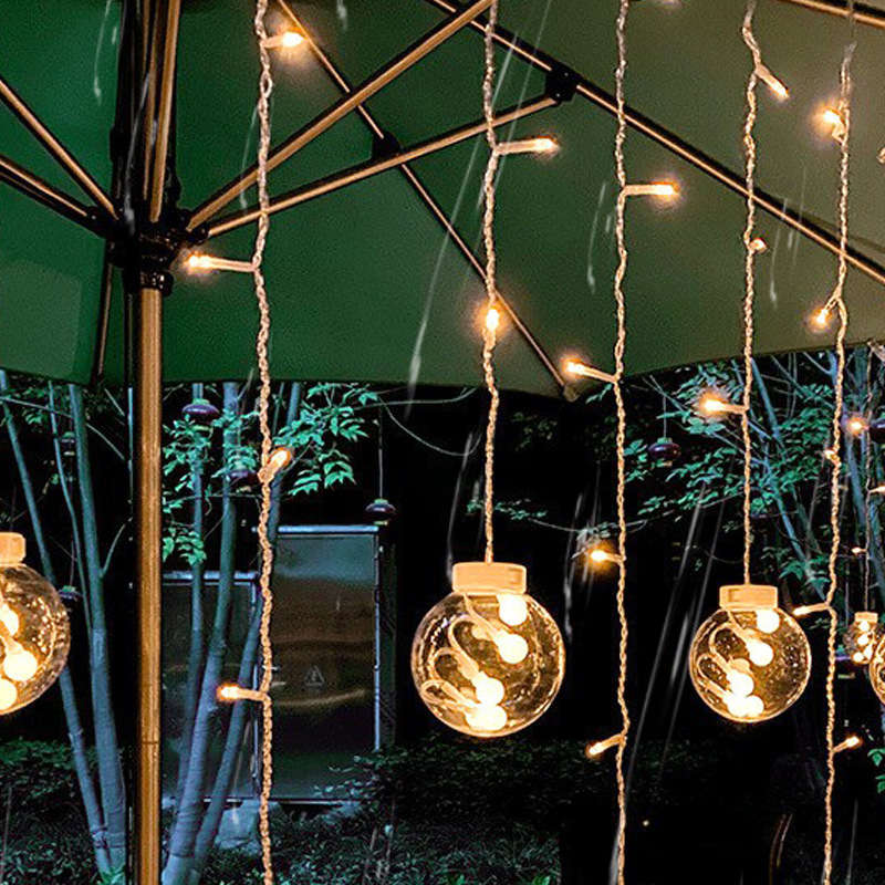 LED deseando bola cortina luz al aire libre impermeable tienda de campaña decoración atmósfera LED bola cortina deseo bola Cadena de luz