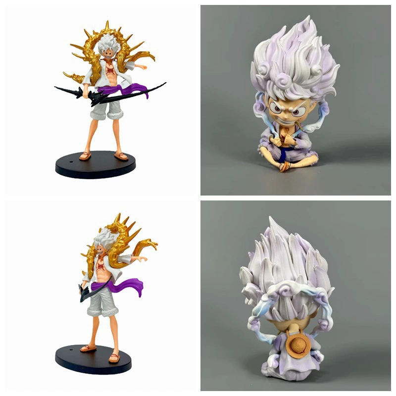 One Piece Q Version Ника Луффи Солнце-Бог Небесный Луффи модель кукла украшение упакованная фигура