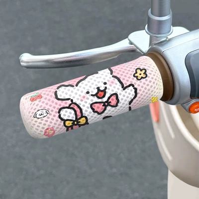 Gloves, Summer Honeycomb Mesh Breathable: Motorcycle Handle Cover - one-pair-pink-line-dog