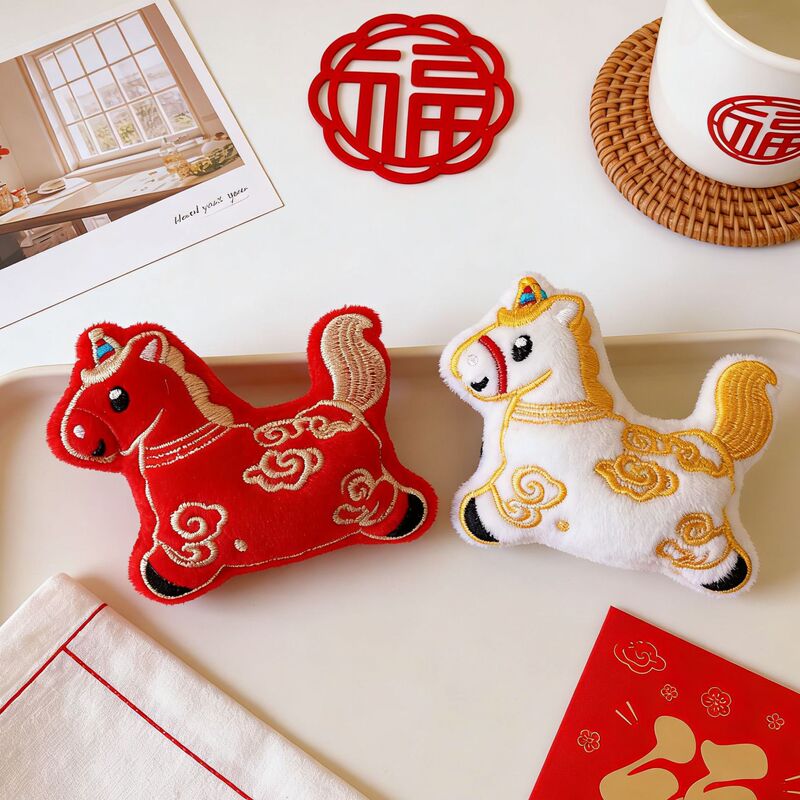 Pony Pendant Brooch Accessories, Chinese New Year Decorations, Hanging Ornaments, Hair Accessories, Scarf Plush Accessories, Pony Accessories