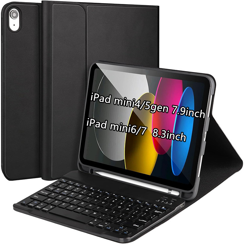 Suitable for Apple Ipad3 Bluetooth Keyboard Protective Cover Mini 6Th Generation 5Mini7Th Magnetic Soft Shell Spanish