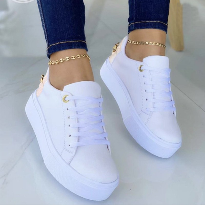 Women's Sports Solid Color Round Toe Sneakers display picture 2
