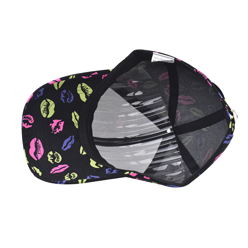 Transfronterizos nuevos labios de moda impresa gorra de béisbol gorra cuadrada gorra cuadrada gorra de moda gorra al por mayor