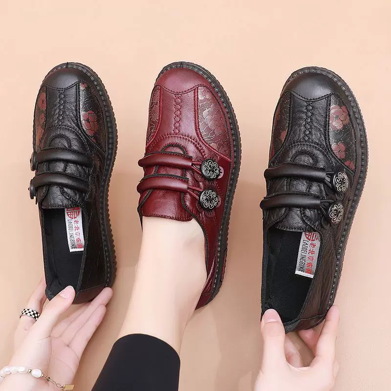 25年春季新款老北京布鞋女单鞋妈妈鞋中老年奶奶鞋防滑软底一脚蹬