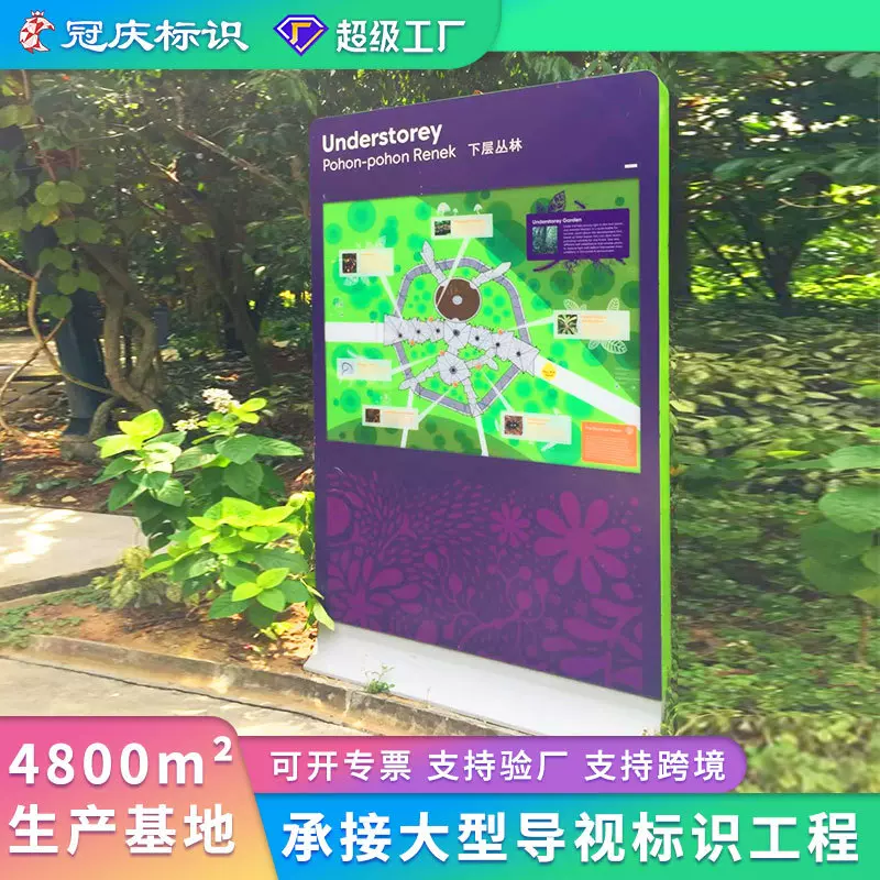 景区标识户外导视牌导览图入口景观字公园多向指路牌指示牌定制