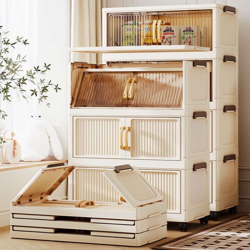 Armario de almacenamiento para sala de estar de gran capacidad, 40-85 cm de grosor, caja de almacenamiento de snacks para niños, armario multiusos sin instalación, armario de varias capas