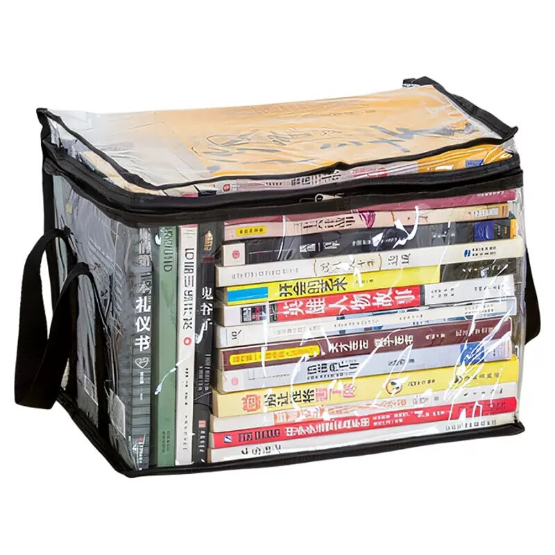 学生書籍収納袋教室防塵教科書収納ボックス透明書籍整理袋家族古書収納袋|undefined