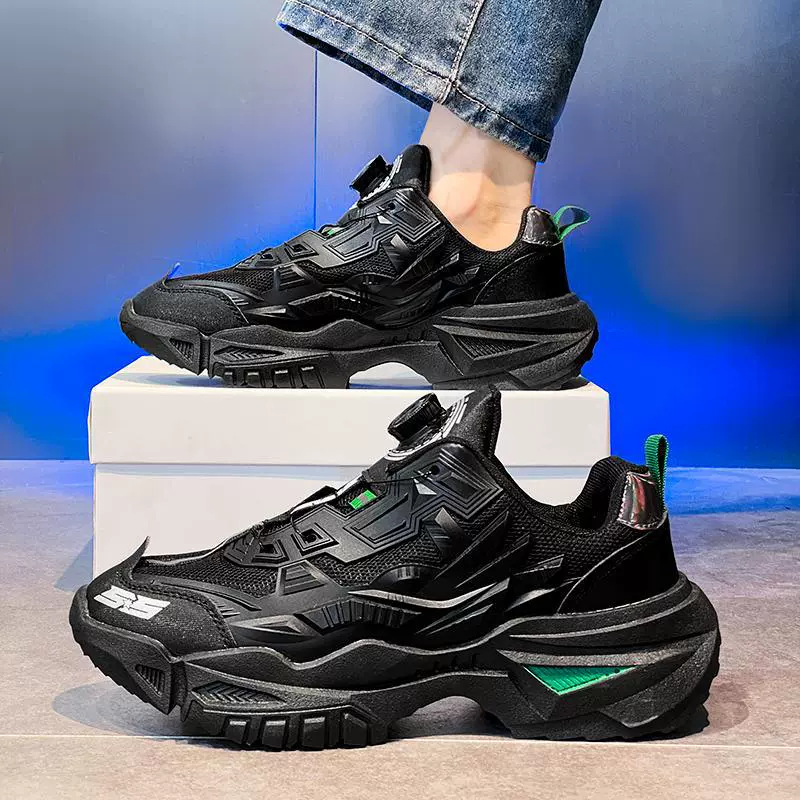 Трансграничная мужская обувь весной новые дышащие вращающиеся кнопки