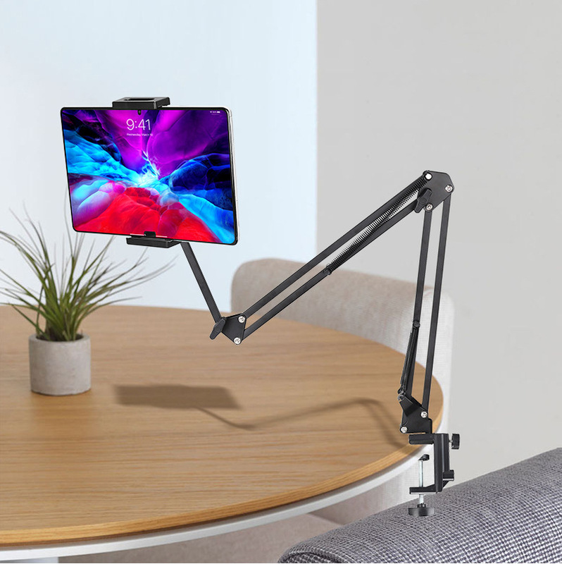 Nb35ベッドの頭の3つのアームの携帯電話の怠け者のタブレットの支柱はipadの金属の腕の生放送の支柱を適用します。|undefined