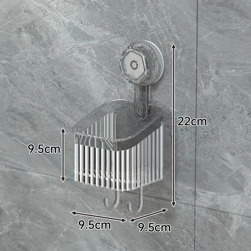 Baño fuerte ventosa rack de almacenamiento hogar ponche-libre cosmético enjuague bucal Copa rack cocina montado en la pared condimento rack de almacenamiento