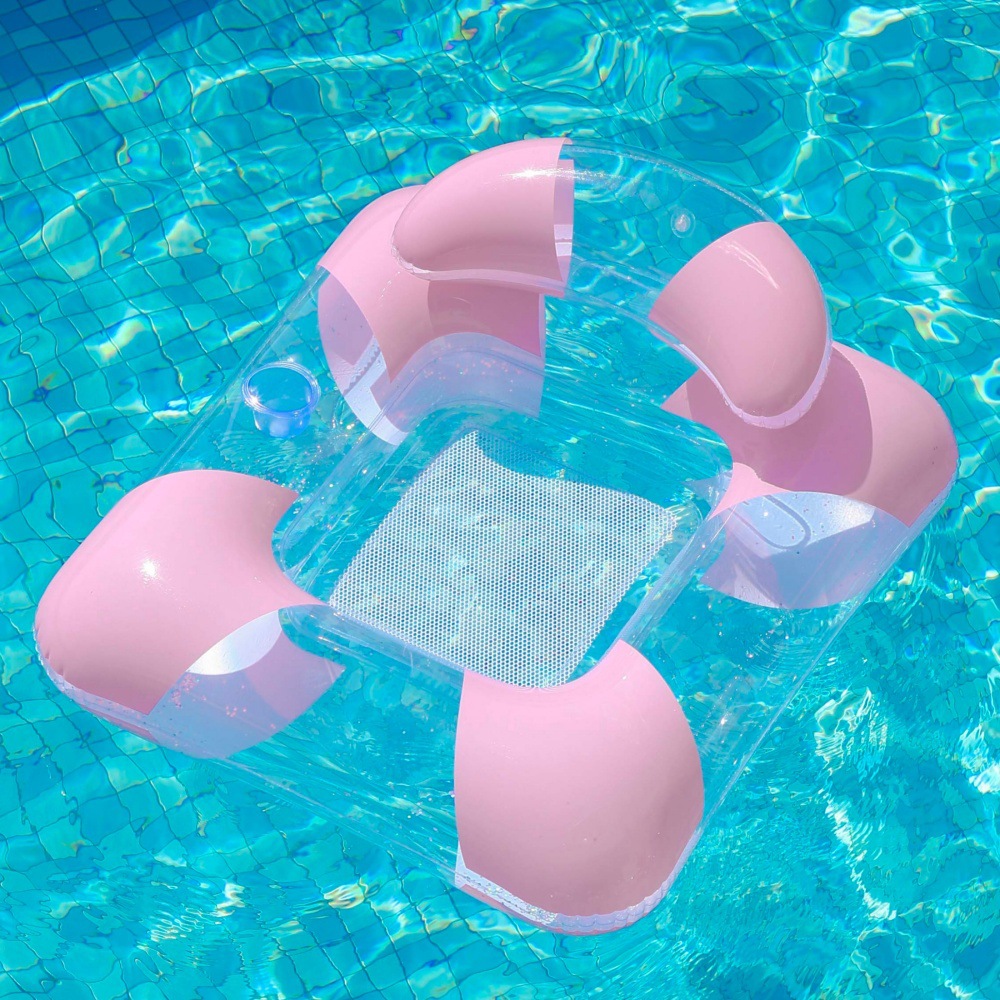 Piscina de viento minimalista círculo de natación de vacaciones círculo de natación para adultos niños sillón de piscina infinita para tomar fotos de diapositivas flotantes