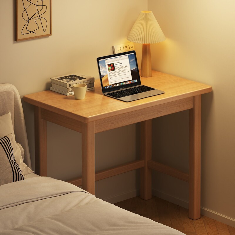 Solid Wood Desk Student Home Writing Study Table Bedroom Computer Desk Office Desk Rectangular Small Table Bedside Table
