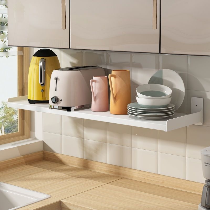 Estante de cocina sin perforación tipo pared separador blanco condimentar pared horno de microondas almacenamiento multifuncional image 9