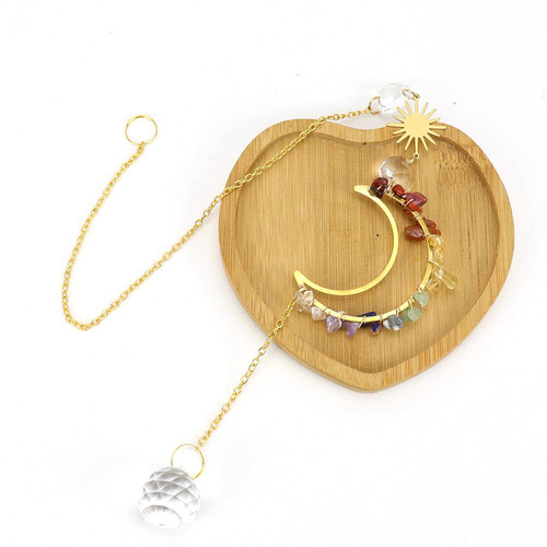 Tiktok Live Sun Catcher Moon Sun Crystal Pendant Lighting Pendant Decorative Chandelier Accessories T04