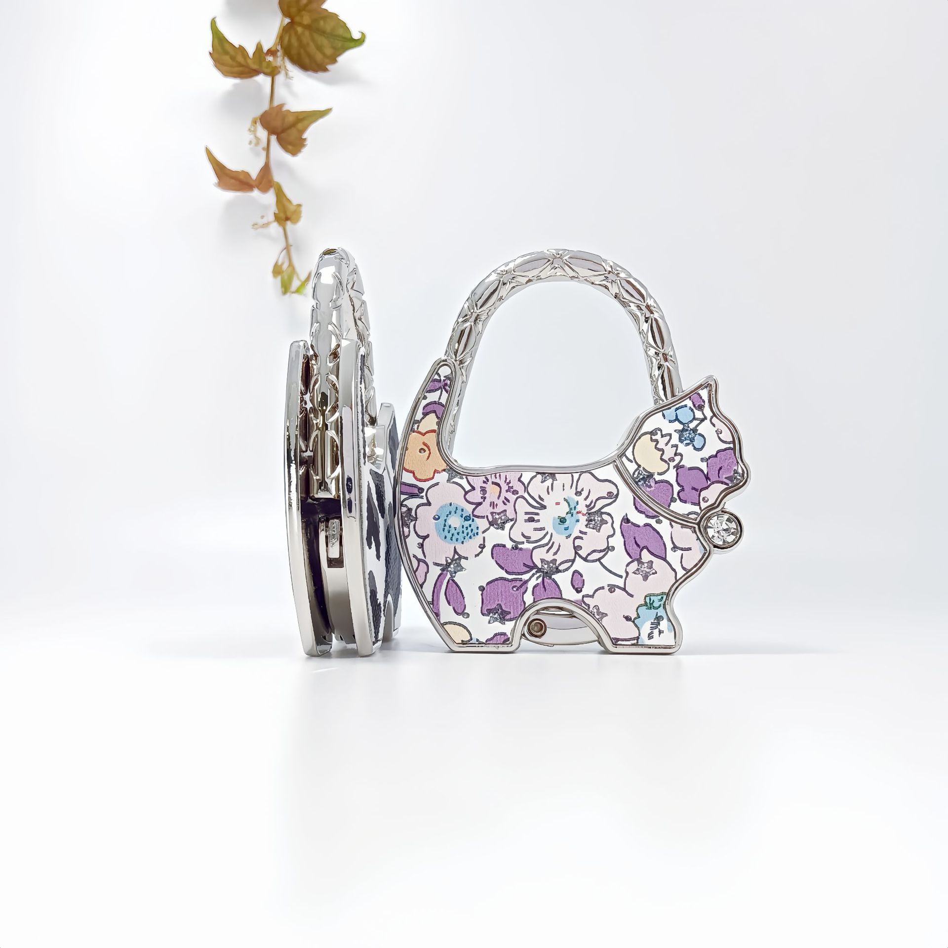 Fat Cat Bag Hook Portable Handbag Hanger For Table Accessories_voghion.com