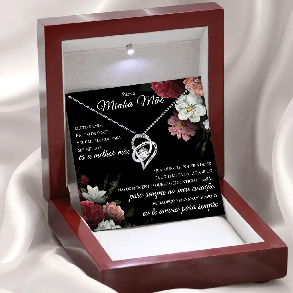 Muttertag Geschenk Rosenholz Lampe Box Anzug hohlen herzförmigen Zirkon Anhänger - Bild 7 von 8