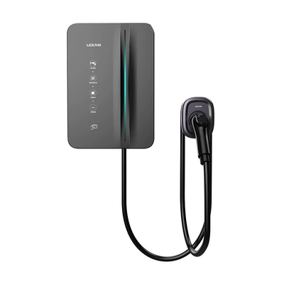 Elektrikli avtomobil şarj cihazları | with Qr Code and Card - xuanwu-black-yd-ac7-s1sw-single-gun-scanning-code-to-swipe-the-card-version