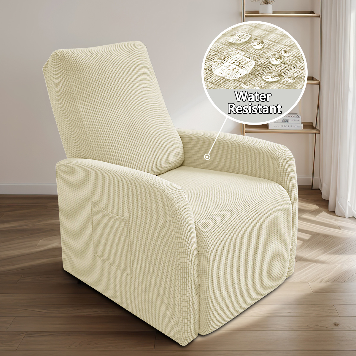 Amazonas impermeable elástico pelusa pequeña cubierta de sofá Chivas granos de maíz de una sola persona cubierta de sillón de descanso tipo split