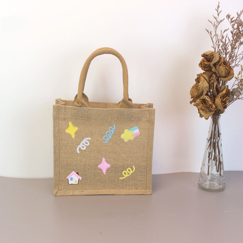 Nalike cute small embroidery stickers cattail fan sack DIY decorative stickers spring cloth stickers self-adhesive star patch stickers