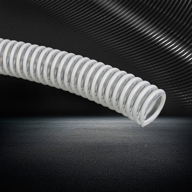 PVC plastic reinforced spiral pipe for industrial liquid transportation, underground cable protectio