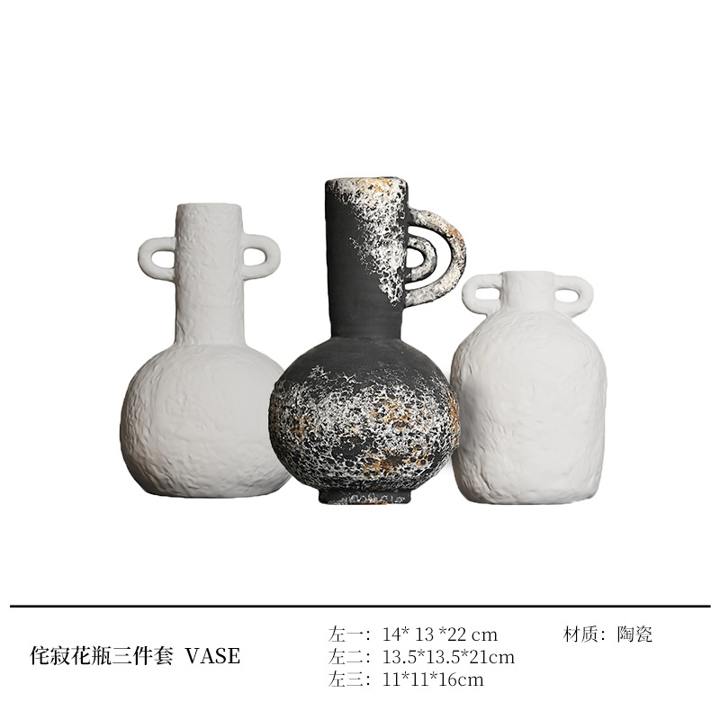 芸貝子寂ソフト装飾品置物創意中古民宿ホテル陶磁器花瓶芸術工芸品セット