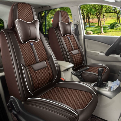 Silk Wuling Hongguang S3 Jiachen: Seat cushion, seat cover - main-and-co-pilot-2-seater-charming-coffee-deluxe-edition