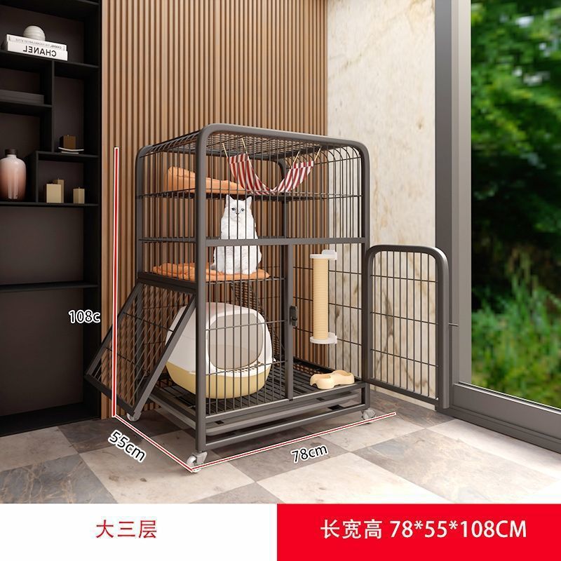 Jaula de gato doméstica interior de dos pisos gato villa no ocupa tierra mascota casa de gatos casa de gatos pequeña casa de gatos casa de gatos