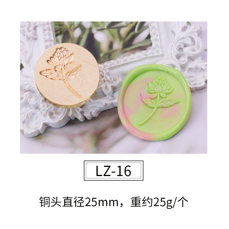 Cabeza de sello de pintura de fuego cabeza de cobre de planta verde patrón confeccionado sobre sellado cera sello de pintura de fuego Cabeza Fábrica al por mayor