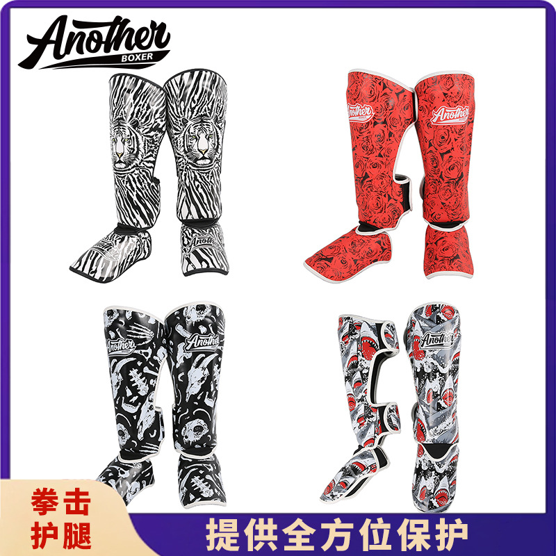 An Boxing Shin Guards Thickened for Adults and Children, Sanda Foot Guards, Boxing Free Fighting Shin Guards, Combat Shin Guards Training