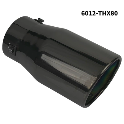 Car muffler, steel tail throat Reiz car - beveled-titanium-black