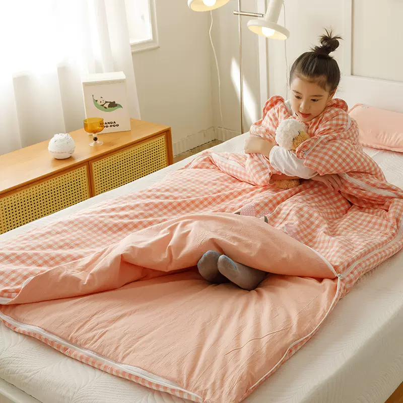 儿童睡袋防踢被春秋冬款纯棉加厚宝宝中大童防踢被子神器四季通用