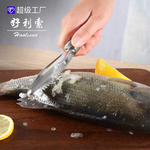 Fish scale planer 304 stainless steel fish scale planer kitchen gadget manufacturer direct sales fish killing tool