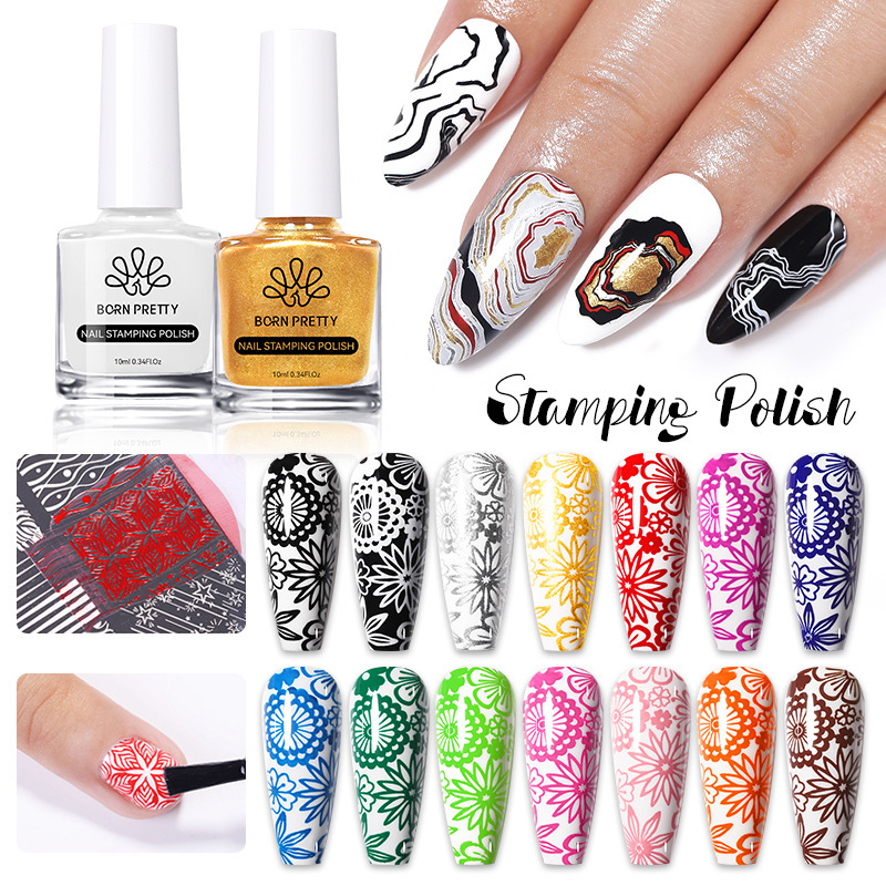 BORN PRETTY Nail Art Painted Printing Nail Polish Nail Paint Paint Transfer Nail Polish Printing Oil