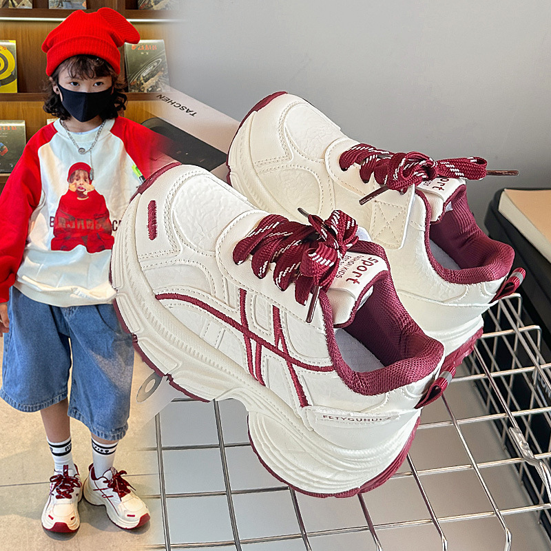 Zapatos deportivos para niños 2026 primavera y otoño nuevos zapatos de moda para niñas zapatos de papá variados zapatos blancos para niños zapatos casuales para niñas