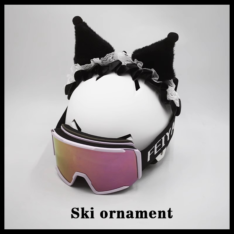 Black Kuromi Headband Motorcycle Helmet Accessory