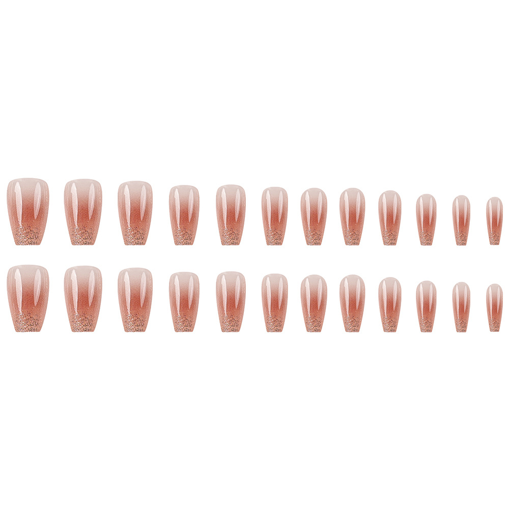 Dorado en polvo gradiente dulce y fresco parche de manicuras polvo desnudo fresco brillo de tendencia de manicuras románticas atmósfera de venta caliente para usar uñas