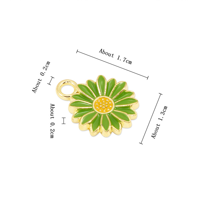 3g Weight Pendant Jewelry Making Type 1 Piece 17 * 13mm Hole 2~2.9mm Alloy Daisy Charms Pendant