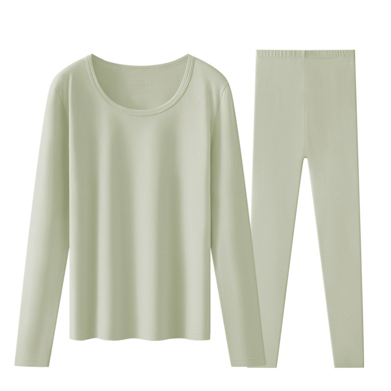Ropa interior térmica de algodón puro para mujeres nuevas niñas con suéteres de algodón con base interior ropa abrigada ropa de otoño para mujeres trajes de pantalones largos otoño e invierno
